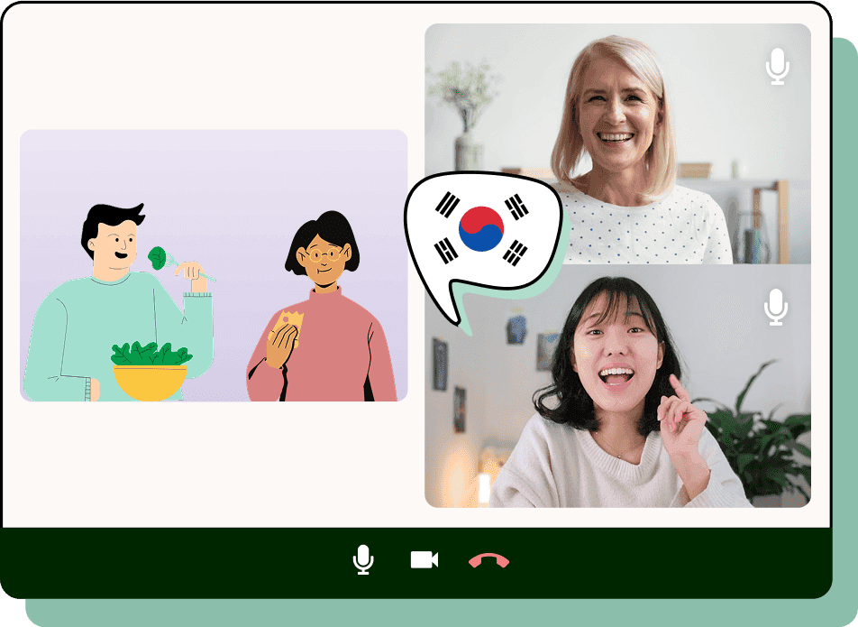 Live 1-on-1 Korean lesson with a native coach